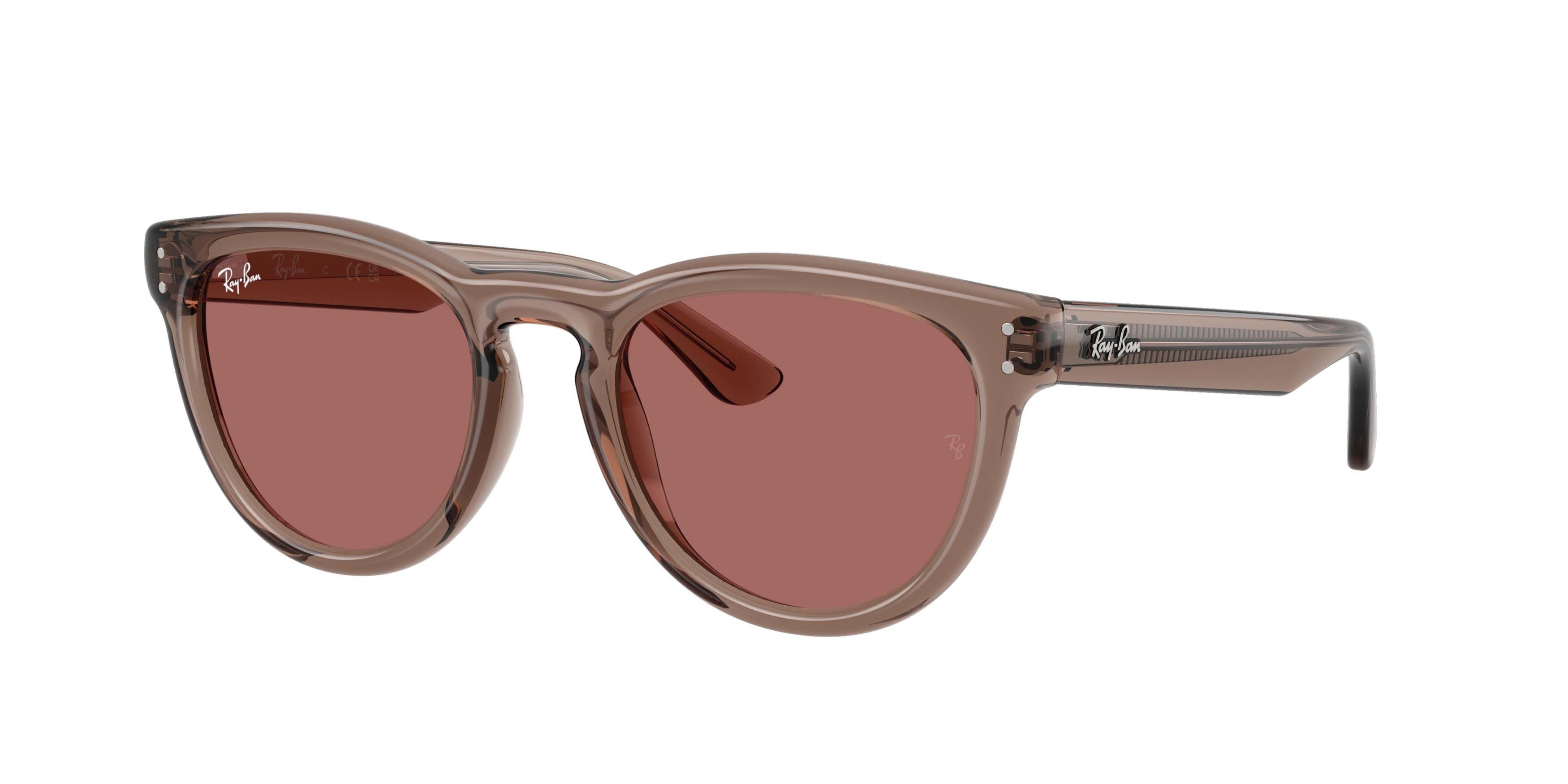 Ray-Ban RB2237 Transparent Light Brown Sunglasses - Dark Violet - TAN/PURPLE